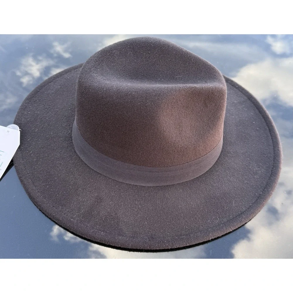 Woman's Time & Tru Black Velvet Band Panama Fall Hat‎ New One Size